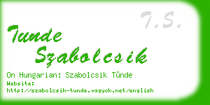 tunde szabolcsik business card